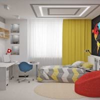 идеята за светъл декор на стая в светли цветове в картина в модерен стил