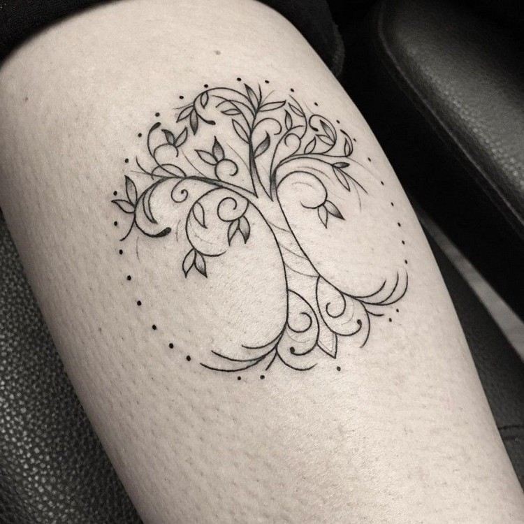 familie tatovering symbol betyder livets træ