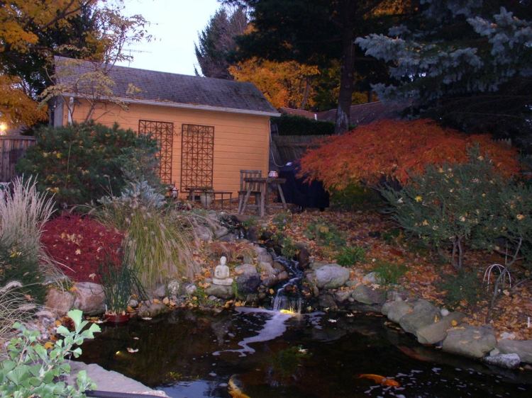 dam creek garden fiskestatue buddha