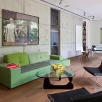 Grønne nuancer i et moderne interiør