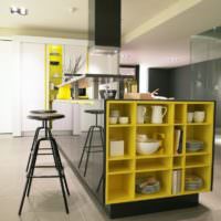 צבע צהוב בעיצוב המטבח
