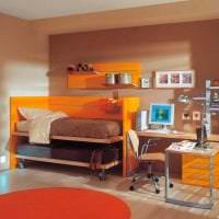 لون تيراكوتا جميل على طراز صورة غرفة النوم