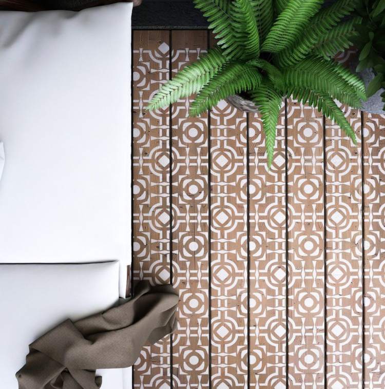 terrassegulv farve form palmer eksotisk dag seng have