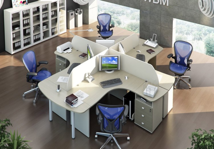 kontormøbler-tip-arbejdsplads-hjørne-skriveborde-ergonomiske-kontor-stole-rullebeholdere