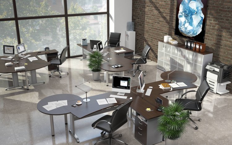 Tips til kontormøbler-arbejdsplads-interiør-design-kontor-planter-dekoration-vægmaleri