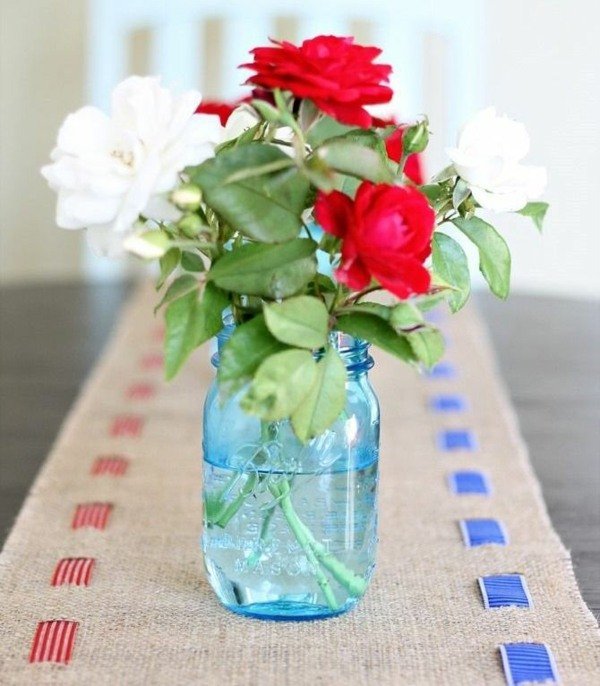 Sy bordløbere selv den originale idé om roser hvid rød
