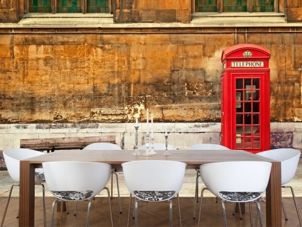 Hjem ideer-vægpapir-London rød telefonboks