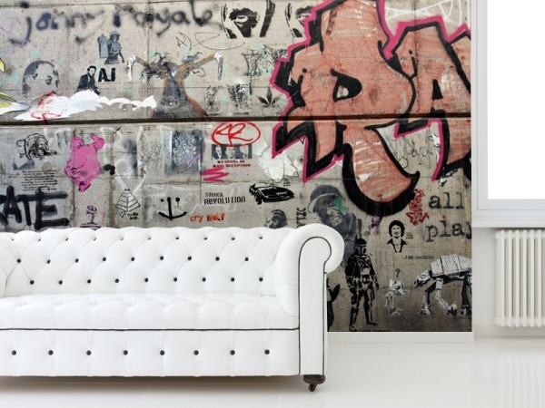 ideer væg design tapet Grafitti ønsker motiv ideer realistiske