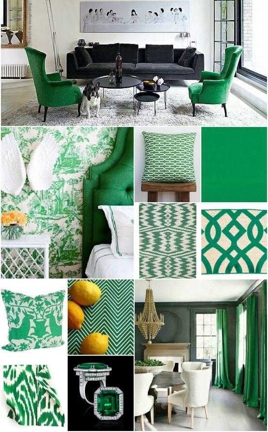 møbleringstendenser 2013 smaragdgrøn accenter dekoration