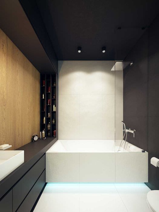 идея за необичаен интериор за баня 6 кв. м