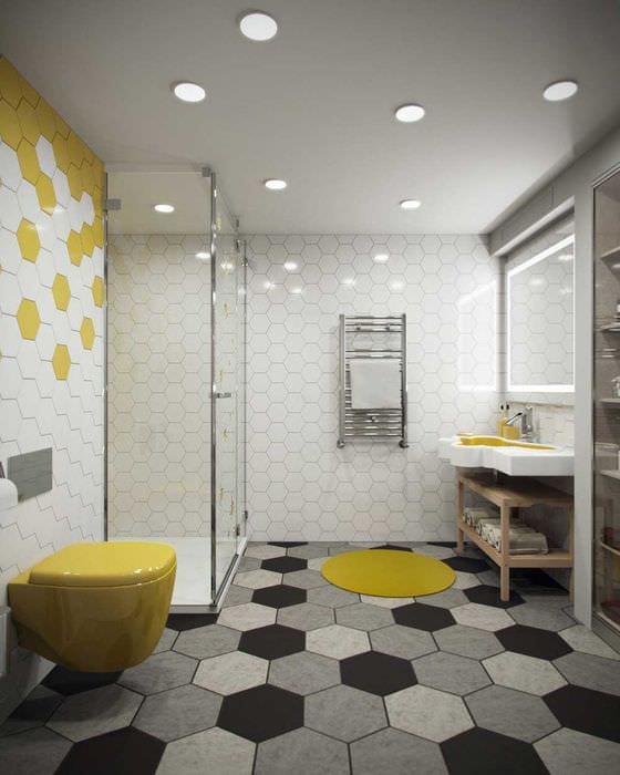 модерен дизайн на баня 6 кв.м.