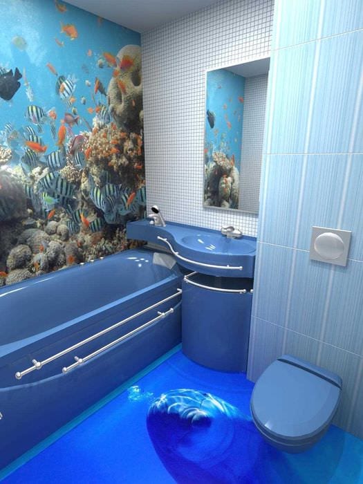 идея за модерен интериор на баня 6 кв.м