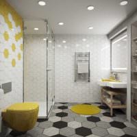идея за светъл дизайн на баня 6 кв.м снимка
