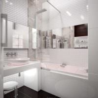 идея за модерен дизайн на баня 6 кв.м снимка
