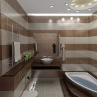 идеята за модерен стил на баня 6 кв. м снимка