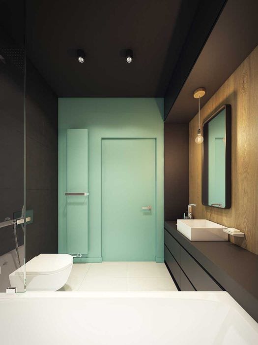 идеята за красив интериор на баня 6 кв.м