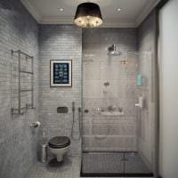 опция за модерен интериор на баня 6 кв.м снимка