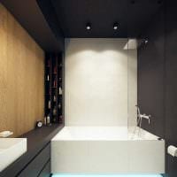 идея за необичаен интериор на баня 6 кв. м снимка