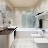 varianta neobvyklého designu koupelny 6 m2. obrázek