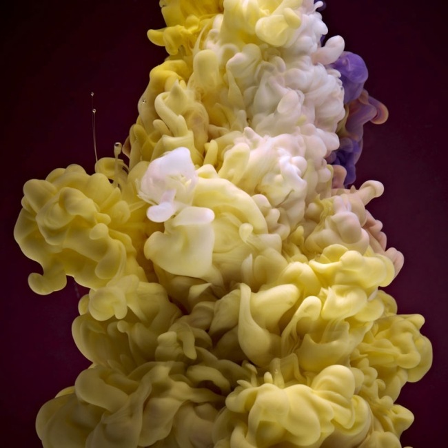 Mark Mawson Photographed-Ink Underwater-Aqueous Series Yellow Explosion