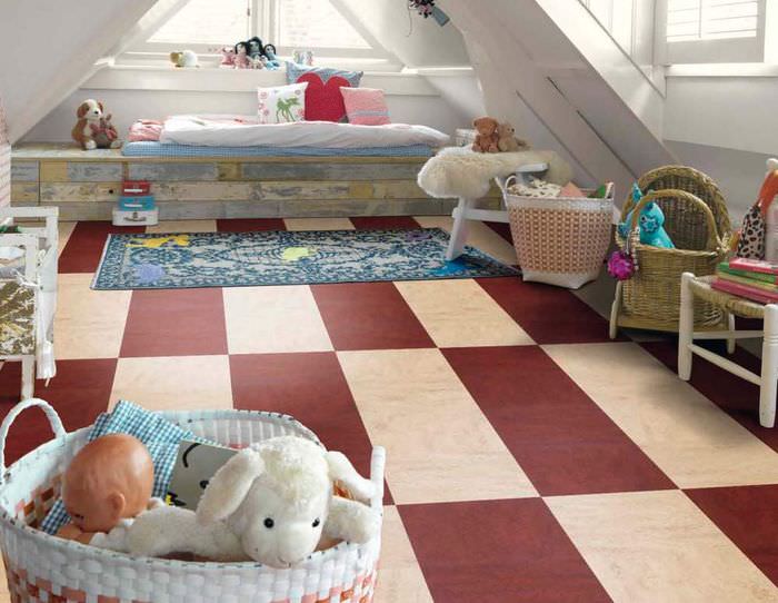 Използване на мармолеум като подово покритие за детска стая