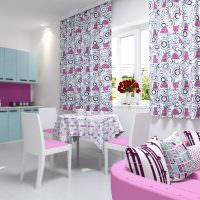 Kjøkkenmøbler med rosa trekk