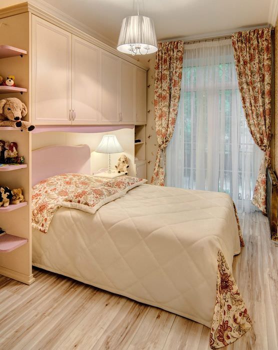 اللون البيج في الديكور الداخلي لغرفة نوم الفتاة