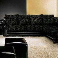 идеята за красив декор на спалня с диван картина