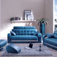опция за красив интериор на стая със снимка на диван