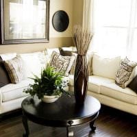 опция за красив дизайн на апартамент с диван картина