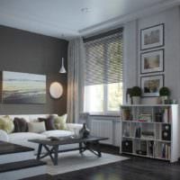 Variante des ungewöhnlichen Designs des Wohnzimmer-Schlafzimmer-Bildes