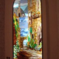 malované vitráže na obrázku pro domácí dekor