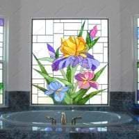 fúzování vitráží na obrázku domácího dekoru