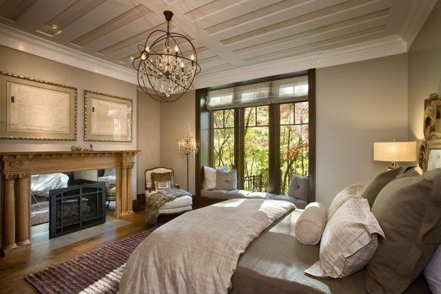 neutral-væg-farve-ideer-billeder-soveværelse-beige-sengetæppe
