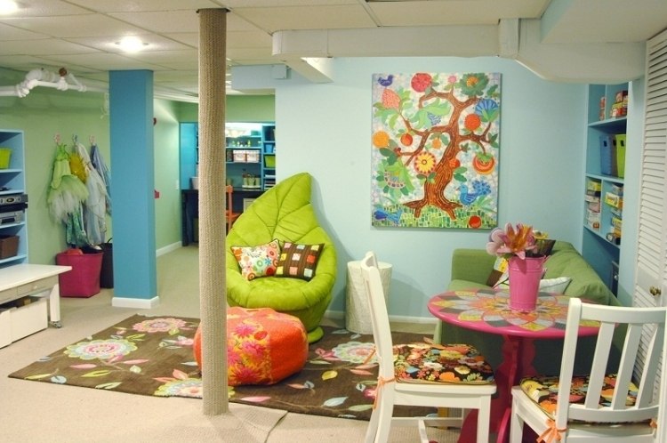 væg-maling-mynte-grøn-børneværelse-farverige-farver-bord-billeder-broget