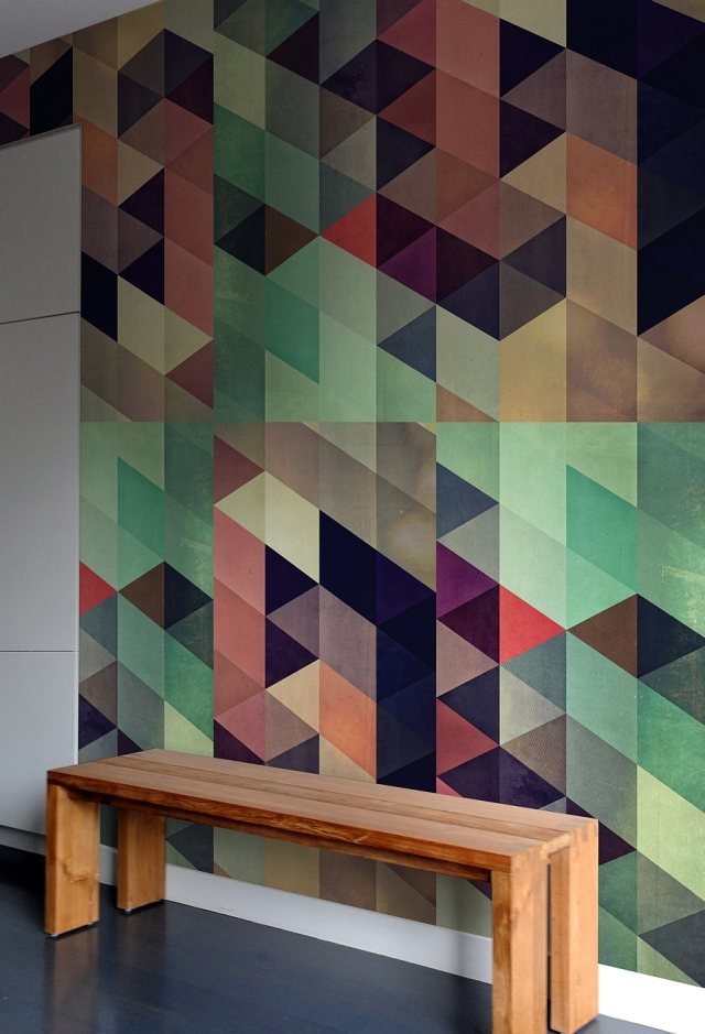 Kreative-ideer-farve-design-rhombisk-mønster-hall-bænk