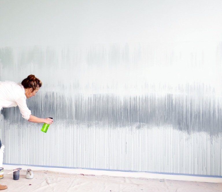 Vægdesign-gør-det-selv-maling-smelt-vand-spray