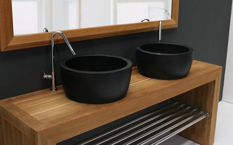 Håndvask-moderne-badeværelse-rund-bordplade-håndvask-sort-royalbotania-blackpearl