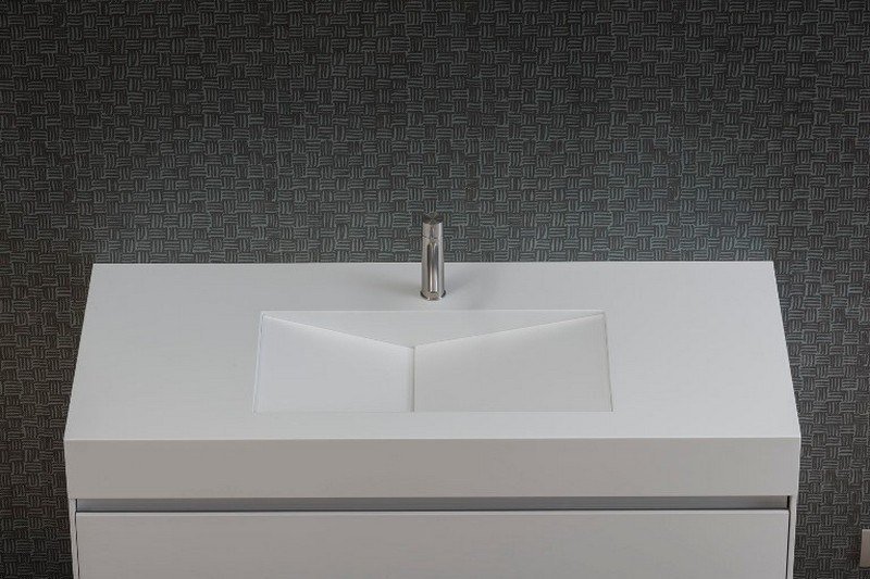 Håndvask-hvid-Corian-moderne-rustfrit stål-beslag-rexa-dtaglio