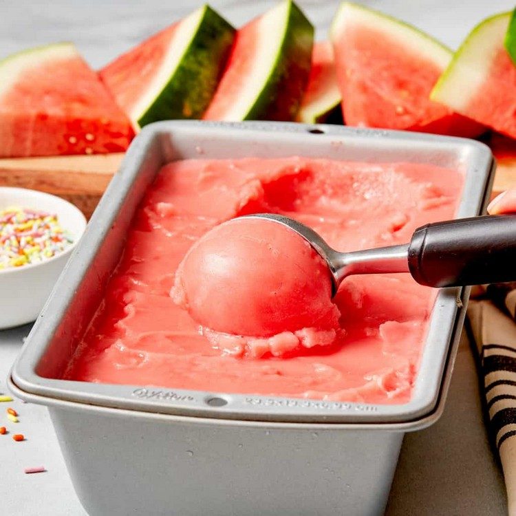 Lav vandmelonis selv hurtige isopskrifter uden ismaskine