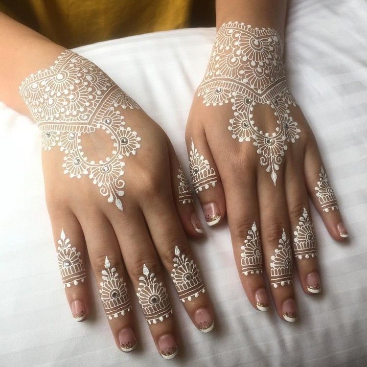 Sådan laver du selv hvide henna -tatoveringer Instruktioner til små tatoveringsideer til kvinder