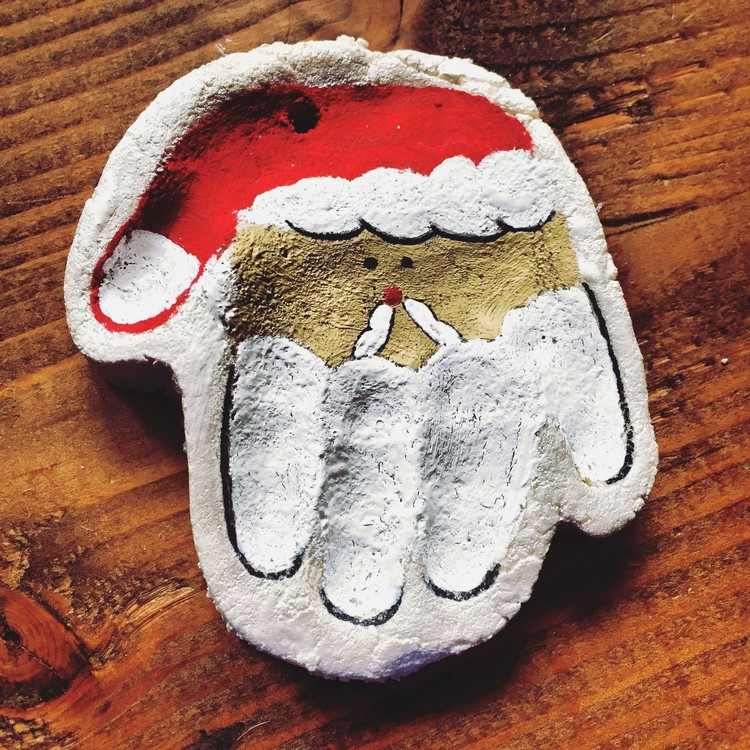 julemanden tinker børn julen salt dej håndaftryk