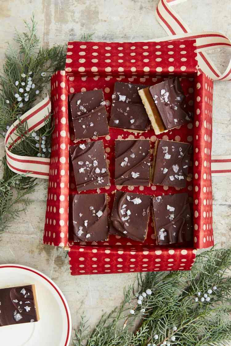 Julekiksopskrifter - shortbreads med karamel og mandler
