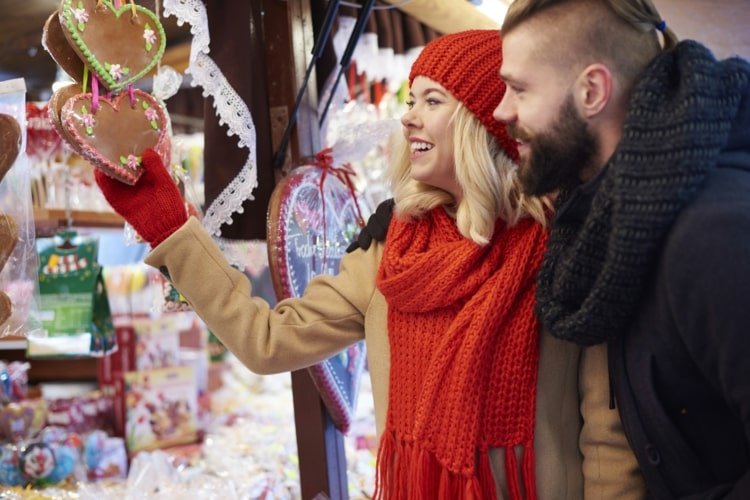 Honningkagehjerter er også hjemme på julemarkedet