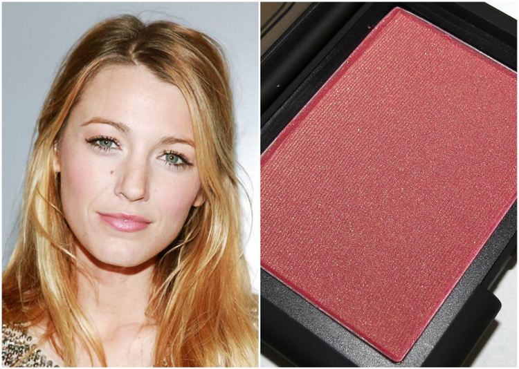 Blake Lively blond lys hudrød farve