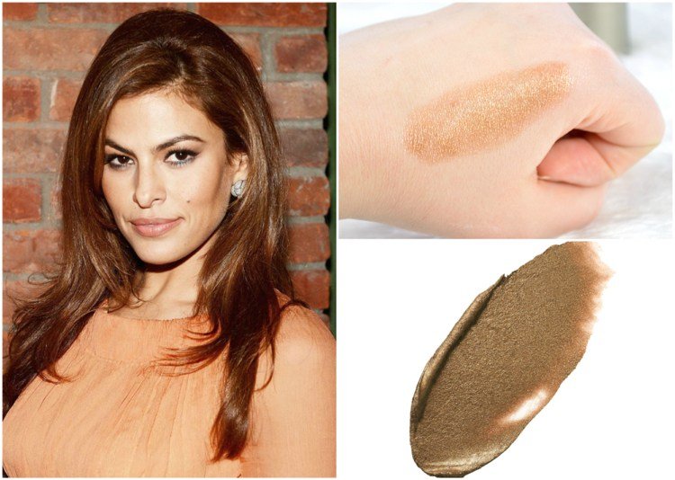 Eva Mendez hudtype Oliv Gold Rouge