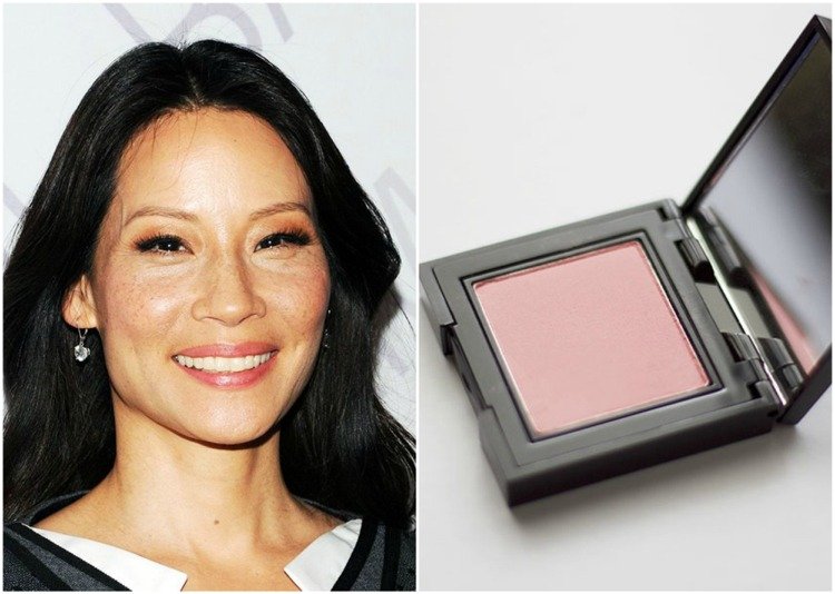 Lucy Liu hudtype olivenrosa rød farve