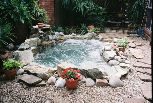 hot tub have design ideer grus sten