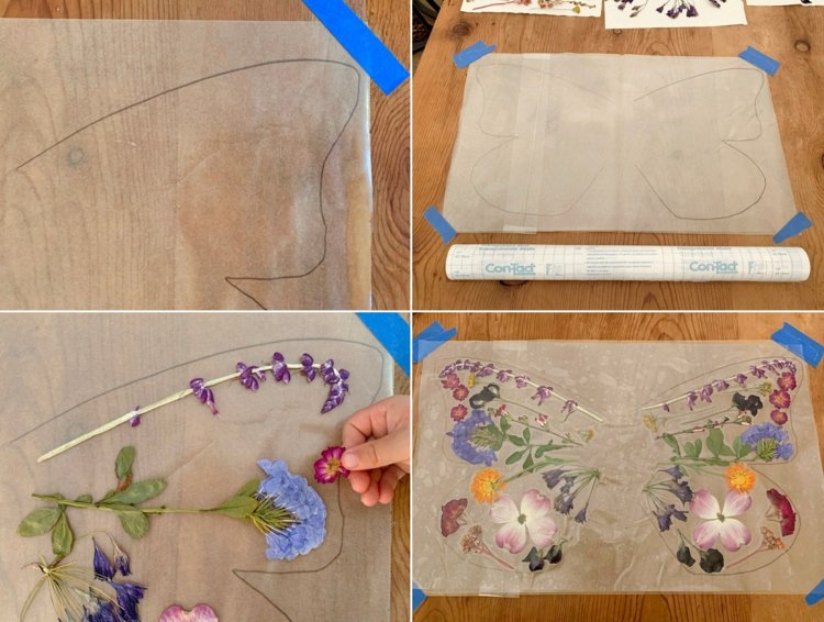 Håndværksinstruktioner med chlorobromidsølvpapir og blomster