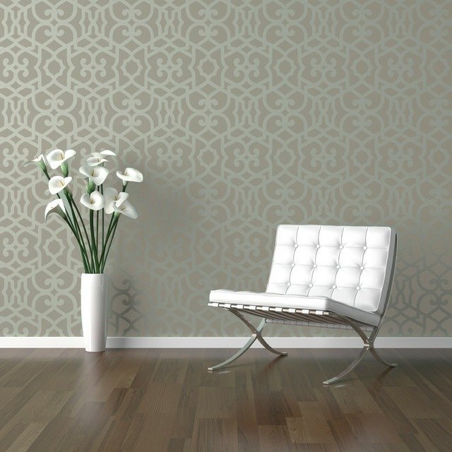 beige brun væg farve metallic grå farve design